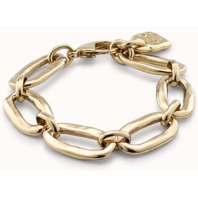 UNOde50 Pulsera de eslabones ovales bañada en oro de 18k Dorado M UNOde50 Pulsera de eslabones ovales bañada en oro de 18k Dorado M