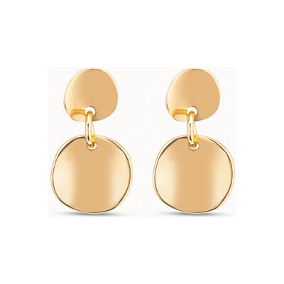 UNOde50 Pendientes articulados bañados en oro de 18k Plateado U UNOde50 Pendientes articulados bañados en oro de 18k Plateado U