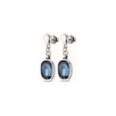 UNOde50 Pendientes bañados en plata de ley con cristal Azul U UNOde50 Pendientes bañados en plata de ley con cristal Azul U