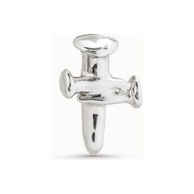 UNOde50 Piercing bañado en plata de ley con forma cruz Plateado U UNOde50 Piercing bañado en plata de ley con forma cruz Plateado U
