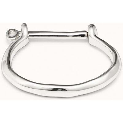 UNOde50 Pulsera rígida bañada en plata de ley mujer con cierre tipo grillete Plateado M UNOde50 Pulsera rígida bañada en plata de ley mujer con cierre tipo grillete Plateado M