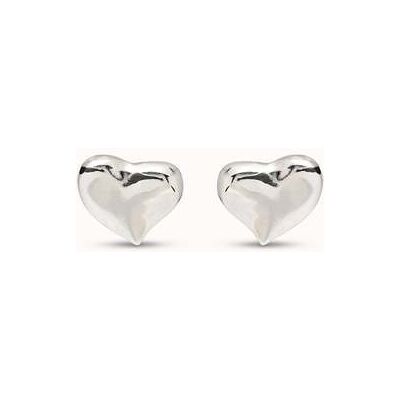UNOde50 Pendientes bañados en plata de ley con forma de corazón mediano Plateado U UNOde50 Pendientes bañados en plata de ley con forma de corazón mediano Plateado U