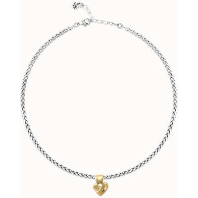 UNOde50 Collar bañado en oro 18k con detalle de corazón pequeño Dorado U UNOde50 Collar bañado en oro 18k con detalle de corazón pequeño Dorado U