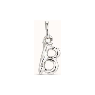 UNOde50 Charm bañado en plata de ley de letra B mediana Plateado U UNOde50 Charm bañado en plata de ley de letra B mediana Plateado U