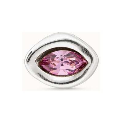 UNOde50 Piercing bañado en plata de ley con cristal rosa mujer Morado U UNOde50 Piercing bañado en plata de ley con cristal rosa mujer Morado U