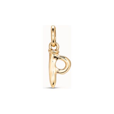 UNOde50 Charm bañado en oro de 18k de letra P mediana Dorado U UNOde50 Charm bañado en oro de 18k de letra P mediana Dorado U