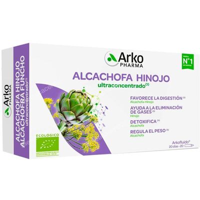 Arkopharma arkofluido alcachofa+hinojo 20amp. bio Arkopharma arkofluido alcachofa+hinojo 20amp. bio