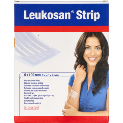 Bsn medical leukosan strip 6mm x 100mm 2 un Bsn medical leukosan strip 6mm x 100mm 2 un