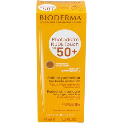 Bioderma Photoderm Nude Touch SPF50+ 40ml - Dorada - Protector Solar Bioderma Photoderm Nude Touch SPF50+ 40ml - Dorada - Protector Solar