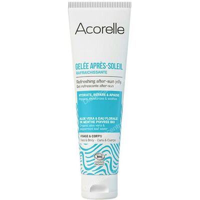 Acorelle Gel Refrescante After Sun - agua de menta bio, aloe vera, relajante Acorelle Gel Refrescante After Sun - agua de menta bio, aloe vera, relajante