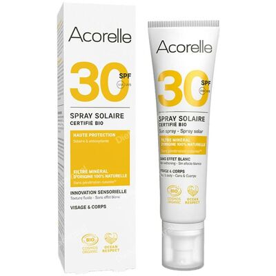 Spray Solar SPF 30 Mineral Orgánico Acorelle Spray Solar SPF 30 Mineral Orgánico Acorelle