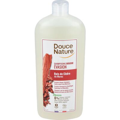 Champú y gel de ducha Evasión con madera de cedro de Marruecos - 1L Champú y gel de ducha Evasión con madera de cedro de Marruecos - 1L