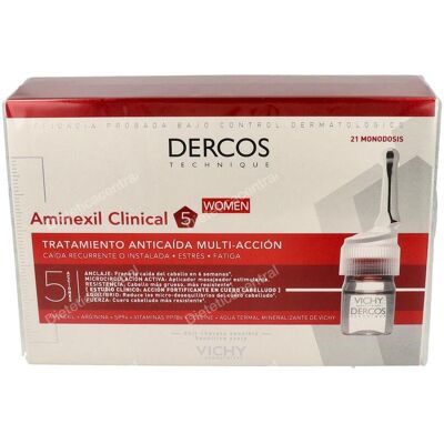 Dercos dercos aminexil clinical 5 mujer 21x6ml. Dercos dercos aminexil clinical 5 mujer 21x6ml.