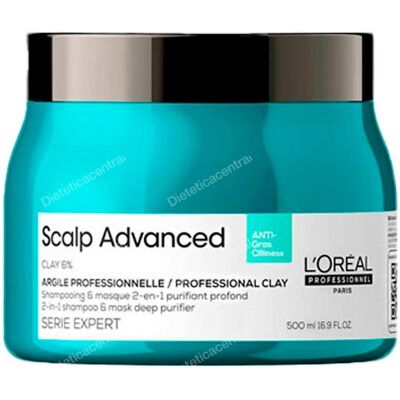L'Oréal Professionnel - Anti-aceite para cuero cabelludo 2-en-1 Arcilla - Champú y mascarilla L'Oréal Professionnel - Anti-aceite para cuero cabelludo 2-en-1 Arcilla - Champú y mascarilla