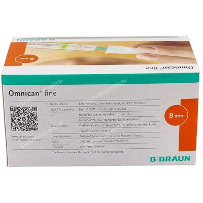 Braun aguja omnican fine pluma 31g 25-8 mm cono azul 100 un Braun aguja omnican fine pluma 31g 25-8 mm cono azul 100 un