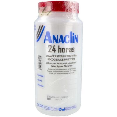 Anaclin envase recog muestra/orina 24h anaclin 1,8 l ref.129 Anaclin envase recog muestra/orina 24h anaclin 1,8 l ref.129