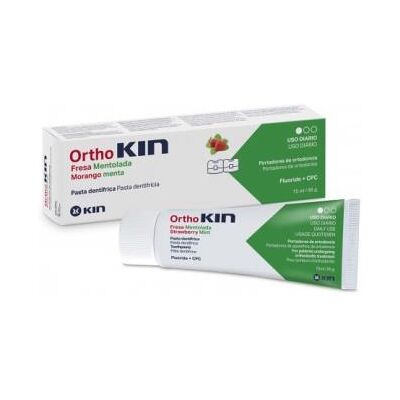 Pasta de Dientes Kin Orthokin Fresa Mentolada - Anticaries - Con Flúor - 75ml Pasta de Dientes Kin Orthokin Fresa Mentolada - Anticaries - Con Flúor - 75ml