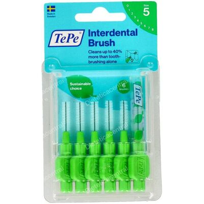 Tepe cepillo interdental tepe 0,8 verde 6 un Tepe cepillo interdental tepe 0,8 verde 6 un