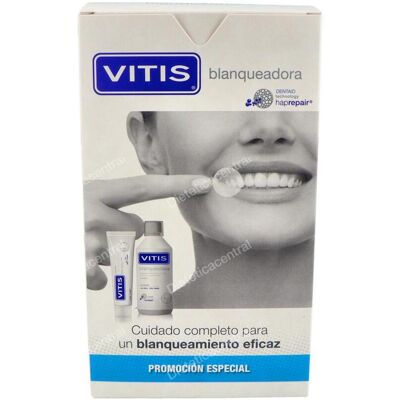 Vitis pack vitis blanq pasta 100ml. + colutorio 500ml. Vitis pack vitis blanq pasta 100ml. + colutorio 500ml.