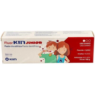 Kin fluor kin junior pasta infanti cola 6-12 años 75ml Kin fluor kin junior pasta infanti cola 6-12 años 75ml