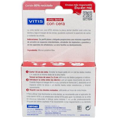 Vitis vitis cinta dental con cera 50metros Vitis vitis cinta dental con cera 50metros