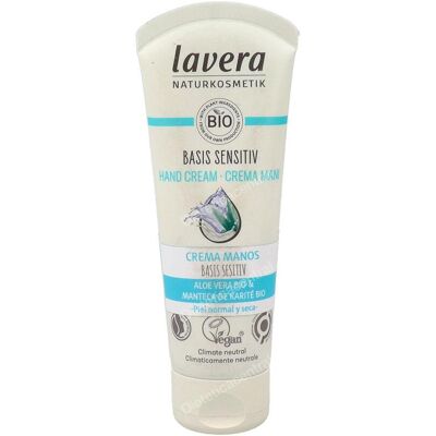 Crema de Manos Lavera 75ml con Aloe Vera y Manteca de Karité - Sensible y Nutritiva Crema de Manos Lavera 75ml con Aloe Vera y Manteca de Karité - Sensible y Nutritiva
