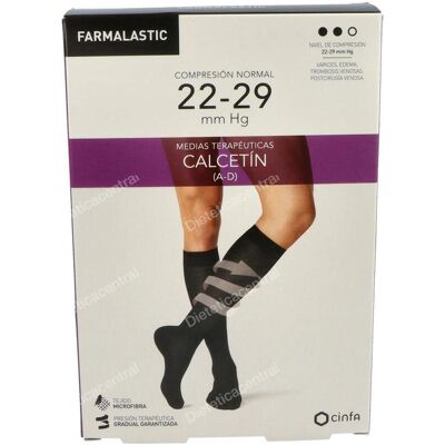 Farmalastic farmalastic calcetin nor elastico negro t/m t:22-25 p:33-43 cm 2 un Farmalastic farmalastic calcetin nor elastico negro t/m t:22-25 p:33-43 cm 2 un