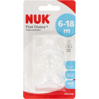 Nuk nuk tetina silicona anticolico first choice+ talla 2 l 2 un Nuk nuk tetina silicona anticolico first choice+ talla 2 l 2 un