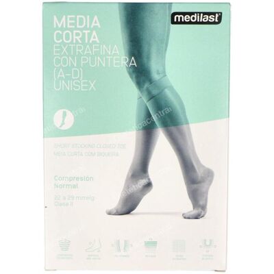 Medilast Medias Medilast Corta con Puntera Beig - Talla Mediana - Apoyo Médico Medilast Medias Medilast Corta con Puntera Beig - Talla Mediana - Apoyo Médico