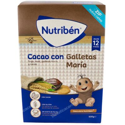 Nutriben nutriben cacao galletas maria papilla 500gr. Nutriben nutriben cacao galletas maria papilla 500gr.