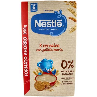 Nestle nestle papilla 8 cereales galleta maria 950 g Nestle nestle papilla 8 cereales galleta maria 950 g