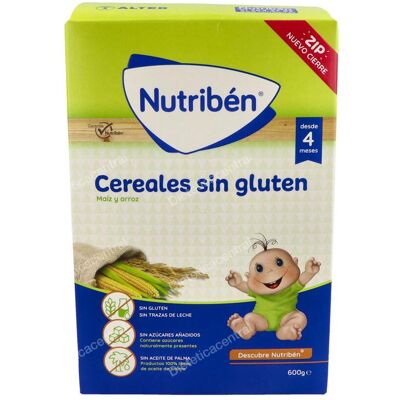 Cereales Sin Gluten Nutribén 600g para Bebés - Comida Infantil Cereales Sin Gluten Nutribén 600g para Bebés - Comida Infantil