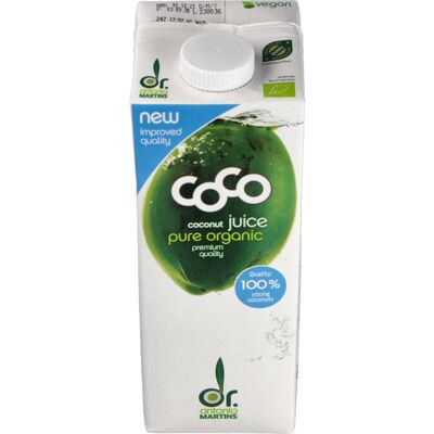 Dr. martins coco drink natural agua de coco 1lt. bio Dr. martins coco drink natural agua de coco 1lt. bio