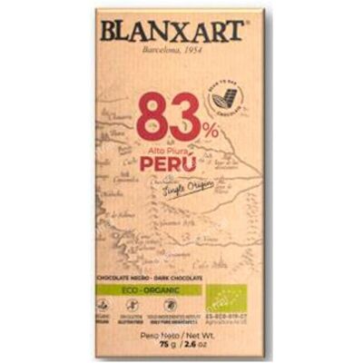Barra de Chocolate Orgánico Vegano 83% Perú - Blanxart Barra de Chocolate Orgánico Vegano 83% Perú - Blanxart