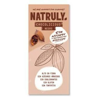 Natruly Chocolate Negro Orgánico - 85g - Sin Azúcar y Alta Fibra Natruly Chocolate Negro Orgánico - 85g - Sin Azúcar y Alta Fibra