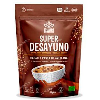 Iswari super desayuno cacao y avellanas 360gr. bio sg veg Iswari super desayuno cacao y avellanas 360gr. bio sg veg