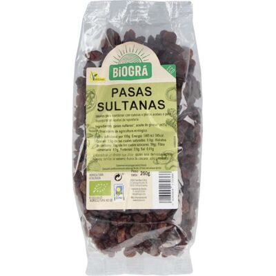 Pasas Sultanas Orgánicas - Uvas sin Semillas - Secadas al Sol - Fruta Deshidratada Pasas Sultanas Orgánicas - Uvas sin Semillas - Secadas al Sol - Fruta Deshidratada
