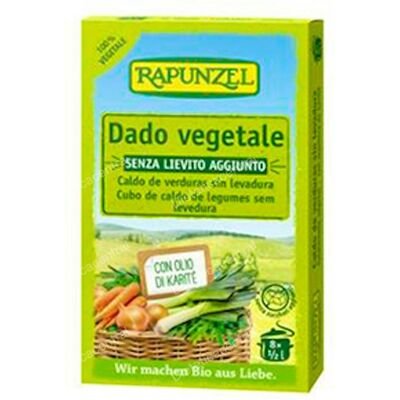 Cubos de Caldo de Verduras Rapunzel - Sin Levadura 8 unidades Cubos de Caldo de Verduras Rapunzel - Sin Levadura 8 unidades