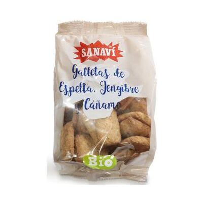 Sanavi galleta de espelta jengibre y cañamo 200gr. bio Sanavi galleta de espelta jengibre y cañamo 200gr. bio