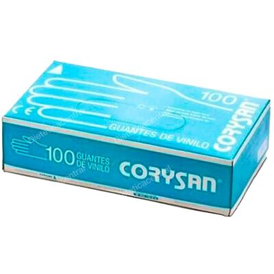 Corysan corysan guantes vinilo transpar s/polvo t/p 100 un Corysan corysan guantes vinilo transpar s/polvo t/p 100 un