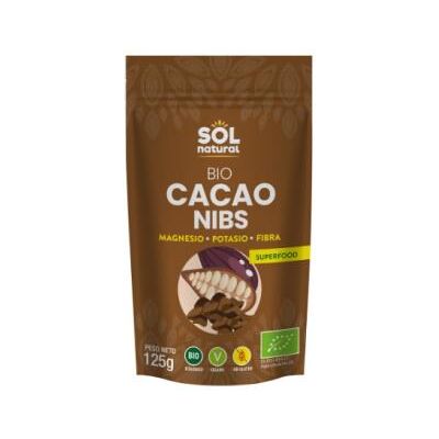 Solnatural cacao nibs 125gr. bio Solnatural cacao nibs 125gr. bio