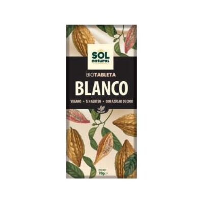 Solnatural chocolate blanco 70gr. bio sg vegan Solnatural chocolate blanco 70gr. bio sg vegan
