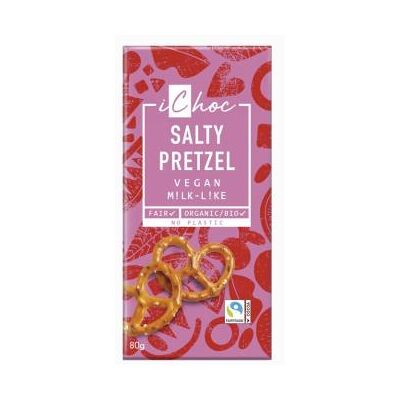 Ichoc salty pretzel trozos de pretzel chocolate 80g bio Ichoc salty pretzel trozos de pretzel chocolate 80g bio