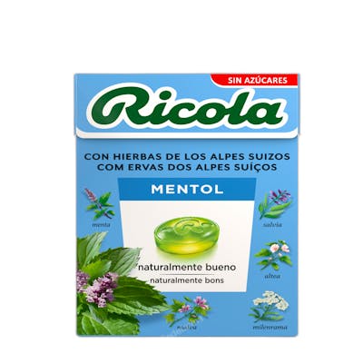 Ricola ricola caramelos s/azucar 50 g sabor mentol Ricola ricola caramelos s/azucar 50 g sabor mentol