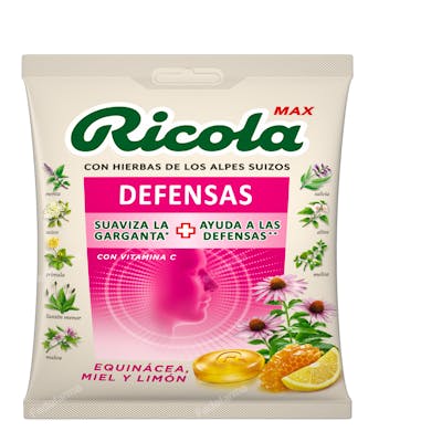 Ricola ricola max bolsa equinacea miel y limon 70g Ricola ricola max bolsa equinacea miel y limon 70g