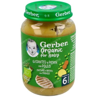 Puré orgánico de guisantes, patatas y pollo de Gerber - Comida orgánica para bebés Puré orgánico de guisantes, patatas y pollo de Gerber - Comida orgánica para bebés