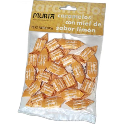 Caramelos de miel y limón (sin azúcar) - Muria - 100 g Caramelos de miel y limón (sin azúcar) - Muria - 100 g