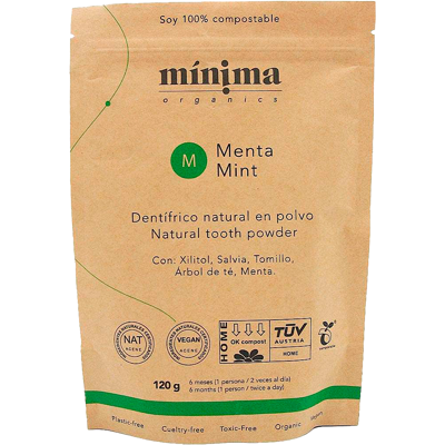 Minima organics dentifrico en polvo menta 120g Minima organics dentifrico en polvo menta 120g