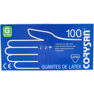 Corysan corysan guantes latex blanco s/polvo t/g 100 un Corysan corysan guantes latex blanco s/polvo t/g 100 un