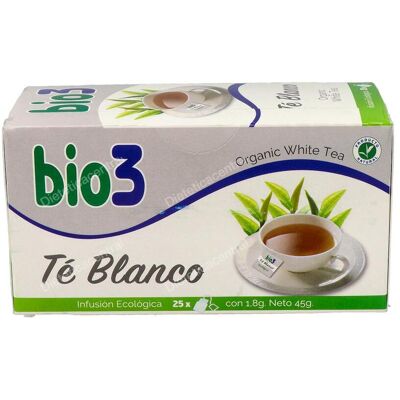 Té Blanco Eco Bio3 - Antioxidantes y Polyfenoles - 25 Bolsas Té Blanco Eco Bio3 - Antioxidantes y Polyfenoles - 25 Bolsas
